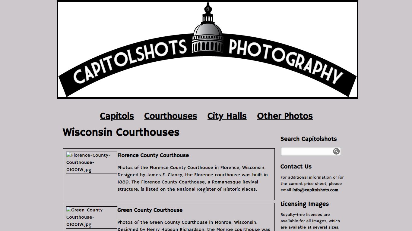 Wisconsin Courthouses - Capitolshots Photography